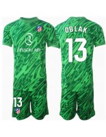 Otroške Nogometnih dresov Atletico Madrid Jan Oblak #13 Vratar Gostujoči 2024-25 Kratki rokavi (+ hlače)
